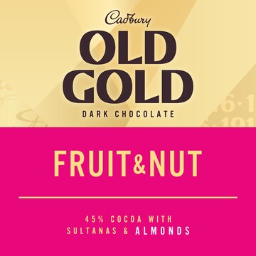 Cadbury Old Gold Fruit & Nut Dark Chocolate Block 170g