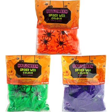 Halloween Spider Webs Assorted each