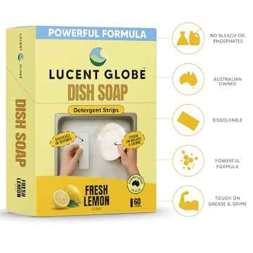 Lucent Globe Dish Soap Sheets Lemon 60 pack