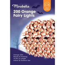 Mirabella LED Fairy Lights Orange 15.9m 200 pack