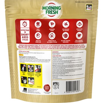 Morning Fresh Advanced Clean Dishwasher Tablets Lemon 20 pack