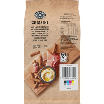 Red Rock Deli Grissini Salted Dark Rye 135g