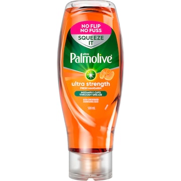 Palmolive Ultra Strength Squeeze Dishwashing Liquid Mandarin 500mL