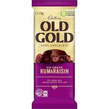 Cadbury Old Gold Jamaica Rum & Raisin Dark Chocolate Block 170g