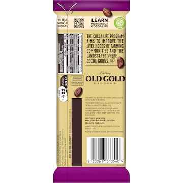 Cadbury Old Gold Jamaica Rum & Raisin Dark Chocolate Block 170g
