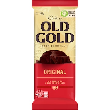 Cadbury Old Gold Original Dark Chocolate Block 165g