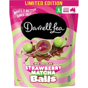 Darrell Lea Strawberry Matcha Balls 130g