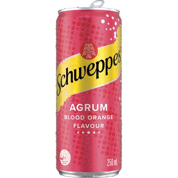 Schweppes Agrum Blood Orange Cans 250mL x 6 pack