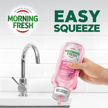 Morning Fresh Soft Hands Squeeze Dishwashing Liquid Vanilla & Rose 550mL