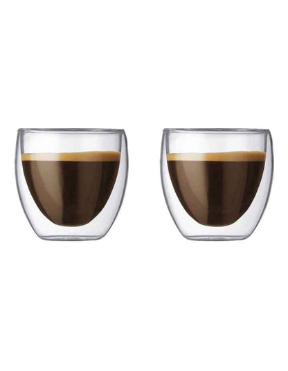 Pavina Double Wall Espresso Tumbler 80ml 2 Piece in Clear