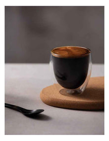 Pavina Double Wall Latte Glasses, Set of 2, 250ml in Clear