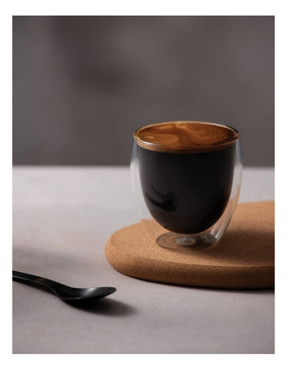 Pavina Double Wall Latte Glasses, Set of 2, 250ml in Clear