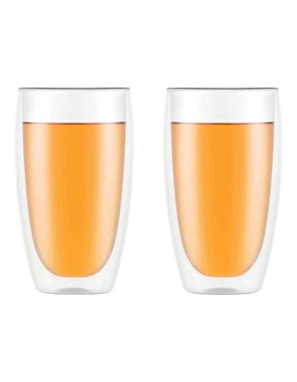 Pavina Double Wall Glasses, Set of 2, 450ml in Clear
