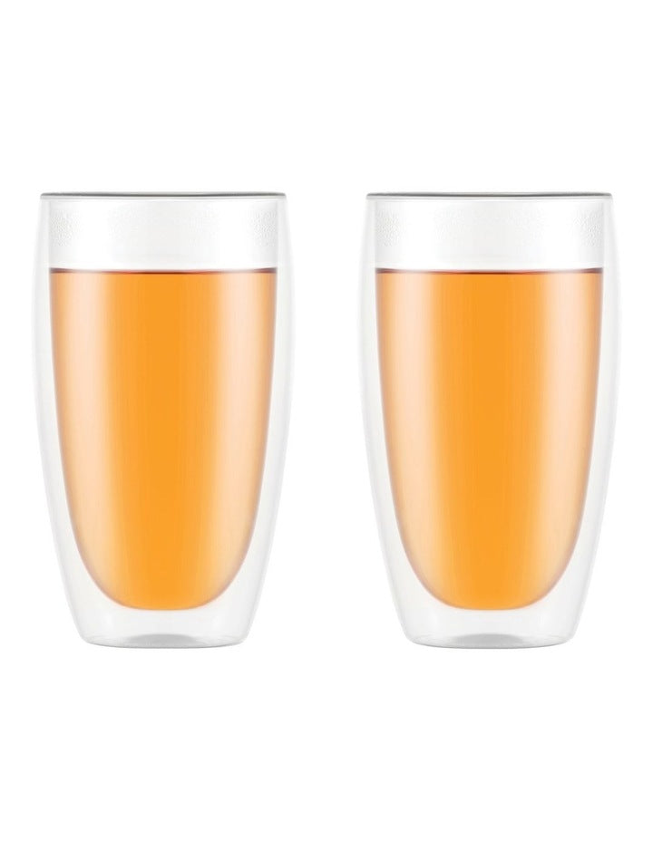 Pavina Double Wall Glasses, Set of 2, 450ml in Clear