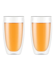 Pavina Double Wall Glasses, Set of 2, 450ml in Clear