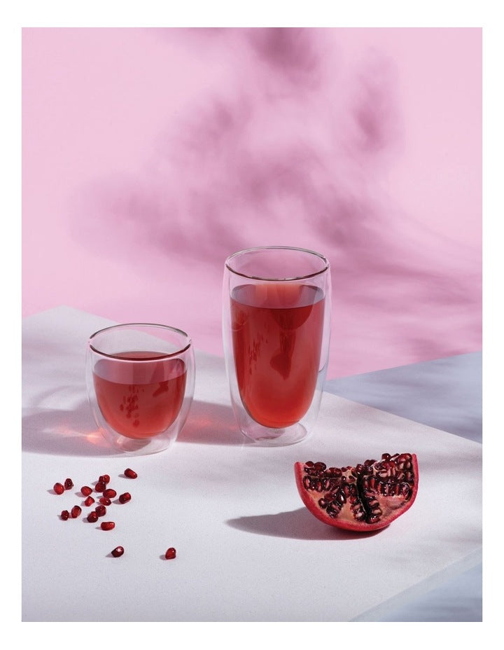 Pavina Double Wall Glasses, Set of 2, 450ml in Clear