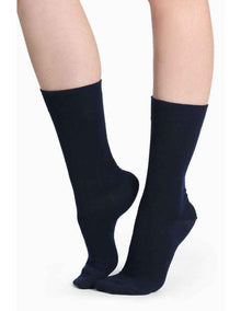Merino Wool Blend Health Sock in Black