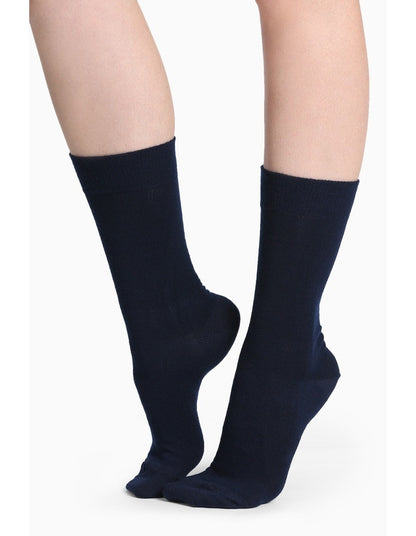 Merino Wool Blend Health Sock in Black