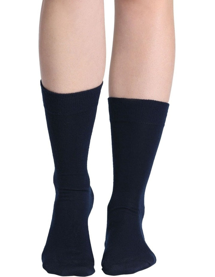 Merino Wool Blend Health Sock in Black