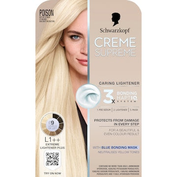 Schwarzkopf Creme Supreme L1 Extreme Lightener Plus Hair Dye each