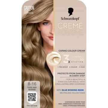 Schwarzkopf Creme Supreme 8-16 Cool Ash Blonde Hair Dye each