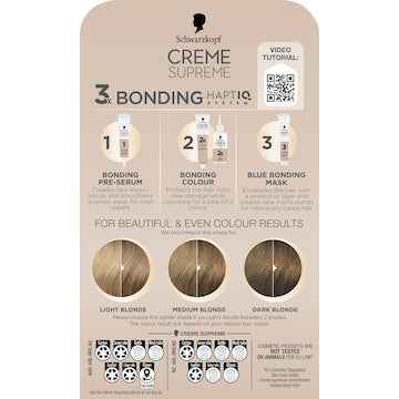 Schwarzkopf Creme Supreme 8-16 Cool Ash Blonde Hair Dye each