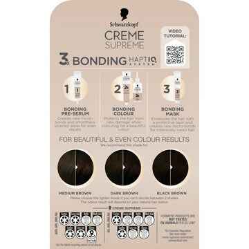 Schwarzkopf Creme Supreme 3-0 Natural Darkest Brown Hair Dye each