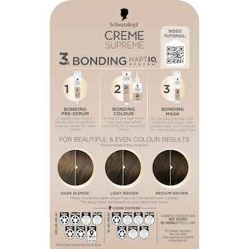 Schwarzkopf Creme Supreme 6-16 Cool Ash Light Brown Hair Dye each