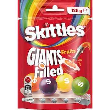 Skittles Giants Filled Fruits Chewy Lollies 125g