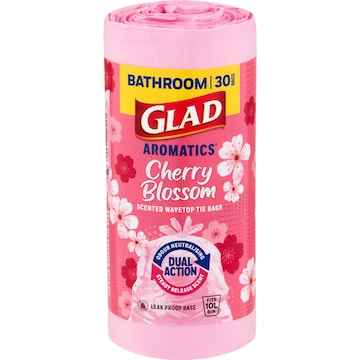 Glad Aromatics Cherry Blossom Bathroom Tidy Bags 30 pack