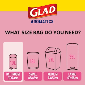 Glad Aromatics Cherry Blossom Bathroom Tidy Bags 30 pack
