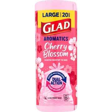 Glad Aromatics Cherry Blossom Large Kitchen Tidy Bags 20 pack