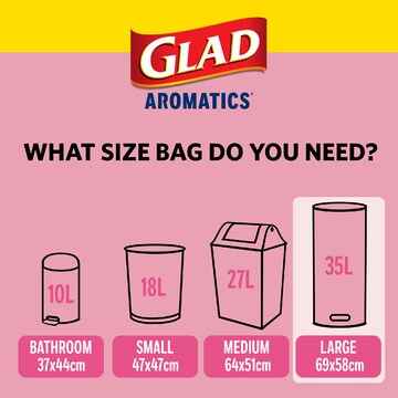 Glad Aromatics Cherry Blossom Large Kitchen Tidy Bags 20 pack