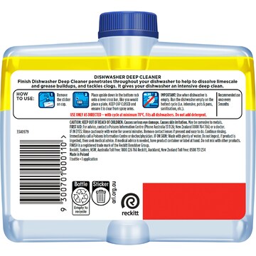 Finish Dishwasher Cleaner Liquid Lemon 250mL