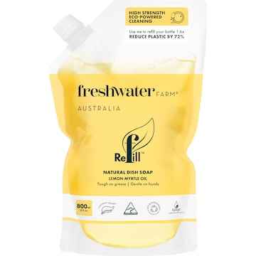 Freshwater Farm Australia Dishwashing Liquid Refill Pouch Lemon Myrtle 800mL