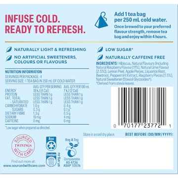 Twinings Cold Infusions Raspberry & Lime 4 pack