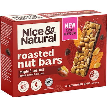 Nice & Natural Roasted Nut Bar Maple & Sea Salt 6 pack