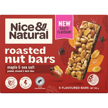 Nice & Natural Roasted Nut Bar Maple & Sea Salt 6 pack