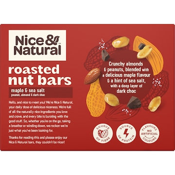 Nice & Natural Roasted Nut Bar Maple & Sea Salt 6 pack