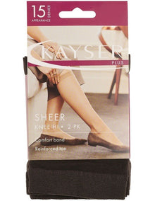 Silky Elastane Knee Hi's in Nearly Black