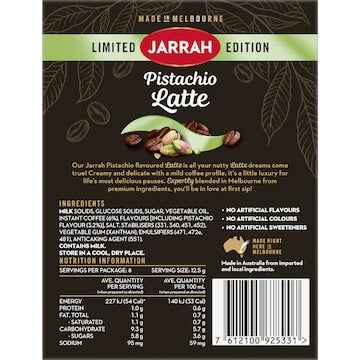 Jarrah Pistachio Latte Sachets 8 pack