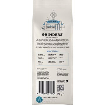 Grinders Decaf Ground Coffee 200g