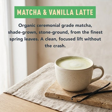 Higher Living Matcha & Vanilla Latte Powder 50g