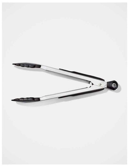 Good Grips Stainless Steel Tongs 23cm in Silver/Black