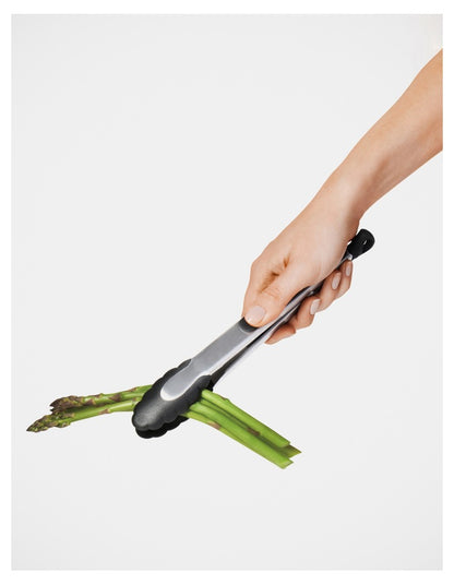 Good Grips Stainless Steel Tongs 23cm in Silver/Black