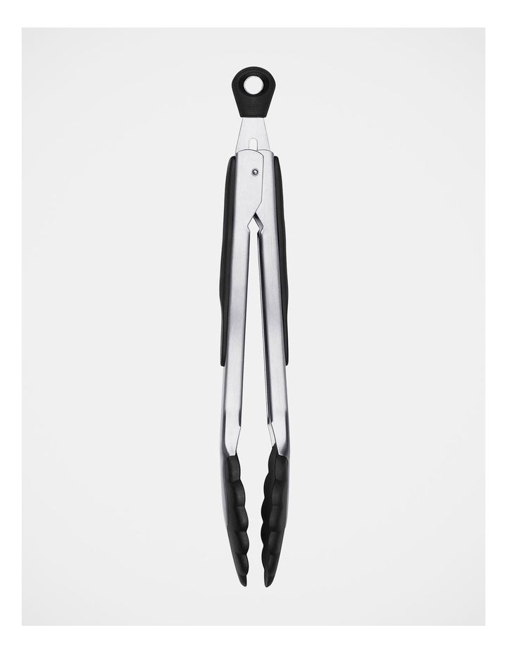 Good Grips Stainless Steel Tongs 23cm in Silver/Black