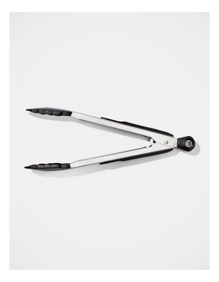 Good Grips Stainless Steel Tongs 23cm in Silver/Black