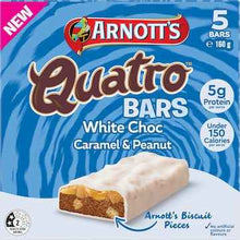Arnott's Quatro White Choc Bars Caramel & Peanut 160g 5 pack