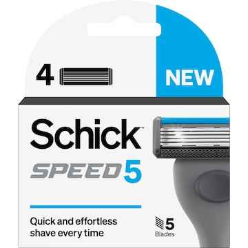 Schick Speed 5 Razor Refill 4 pack
