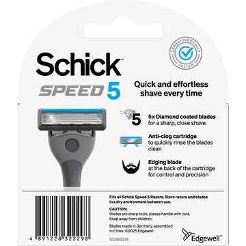 Schick Speed 5 Razor Refill 4 pack